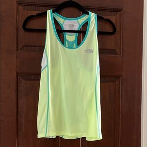 The North Face Lime Green Tank Top with Teal Trim